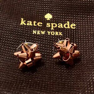Kate Spade Bourgeois BOW STUD Earrings Rose Gold Present